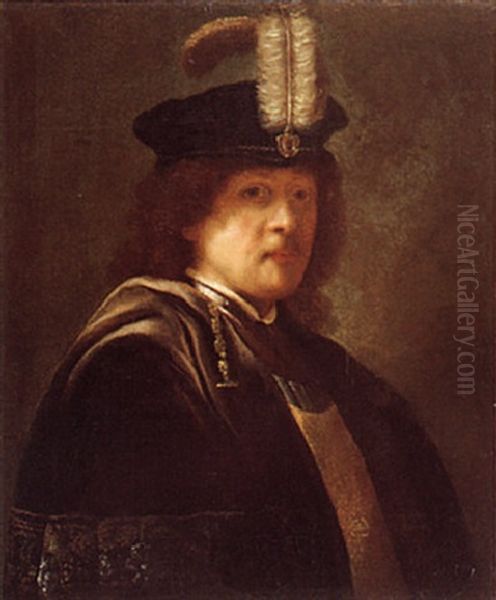 Autorretrato De Rembrandt Oil Painting by  Rembrandt van Rijn