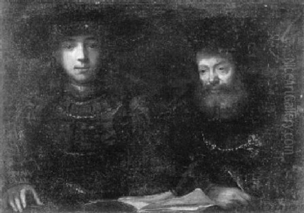 Zwei Manner by  Rembrandt van Rijn