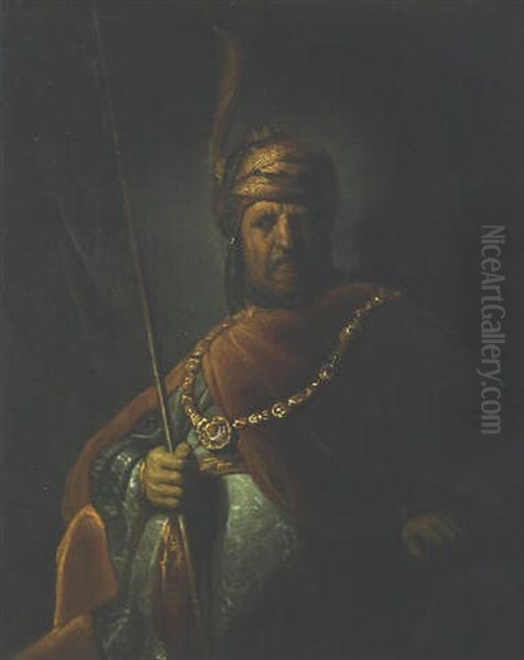 King Saul Oil Painting by  Rembrandt van Rijn