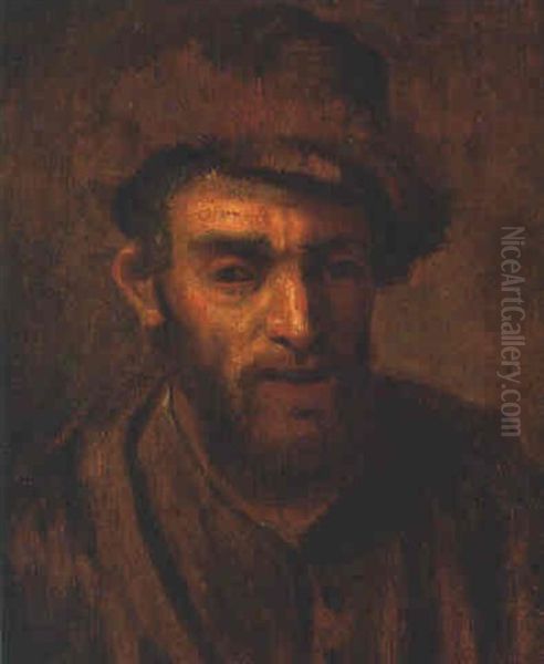 A Peasant, Head And Shoulders Oil Painting by  Rembrandt van Rijn