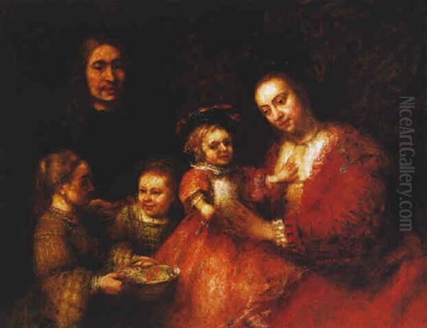 Familienbild Oil Painting by  Rembrandt van Rijn