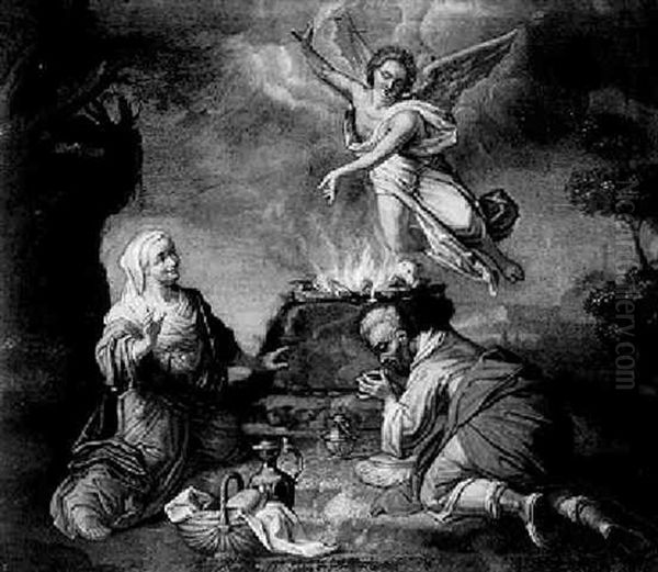 The Annunciation To Zacharias And Elizabeth Oil Painting by  Rembrandt van Rijn