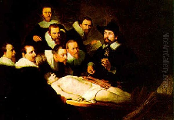 The Anatomy Lesson Of Dr. Nicolaes Tulp Oil Painting by  Rembrandt van Rijn