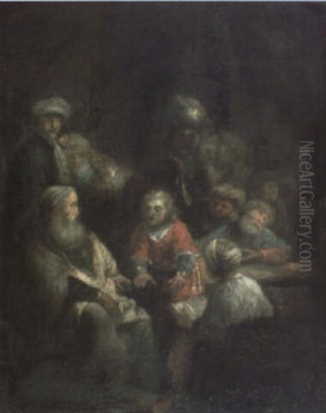 Jose Explicando A Su Padre Sus Sueno En Presencia De Los Rabinos. . . Oil Painting by  Rembrandt van Rijn