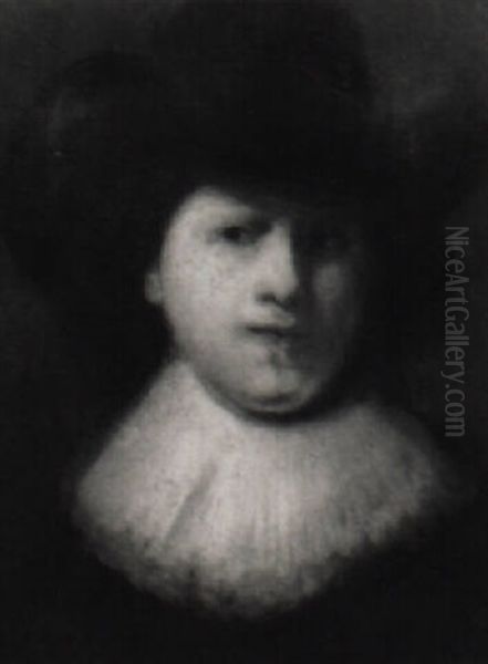 Bildnis Eines Herrn Mit Hut Oil Painting by  Rembrandt van Rijn