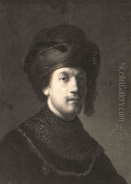 Portrait Of A Young Man, Bust Length, Wearing A Turban Oil Painting by  Rembrandt van Rijn