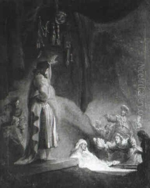 The Raising Of Lazarus Oil Painting by  Rembrandt van Rijn