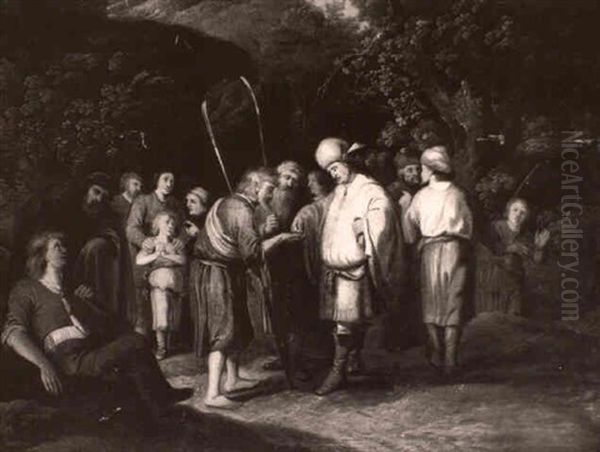 Joseph Sold To The Ishmaelites Oil Painting by  Rembrandt van Rijn