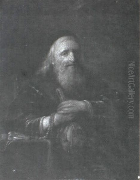 Old Man With A Money Bag Oil Painting by  Rembrandt van Rijn