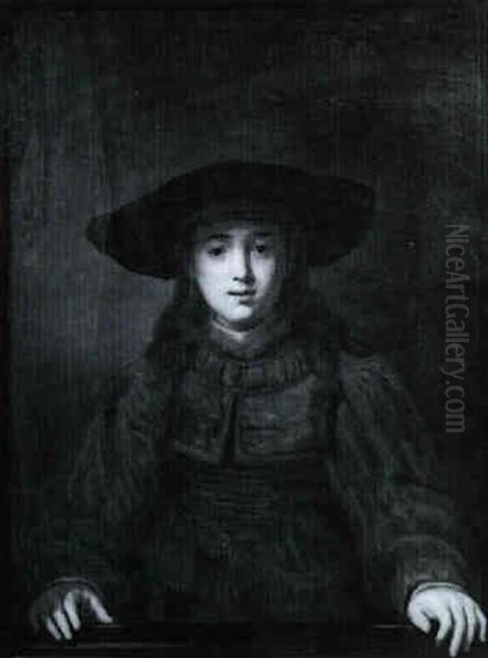 Madchen Am Fenster Oil Painting by  Rembrandt van Rijn