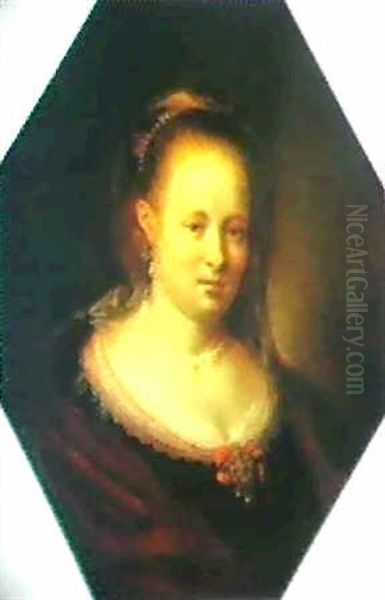 Study Of A Young Woman Oil Painting by  Rembrandt van Rijn