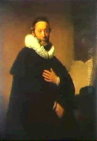 Portrait Of Johannes Uyitenbogaert Oil Painting by  Rembrandt van Rijn