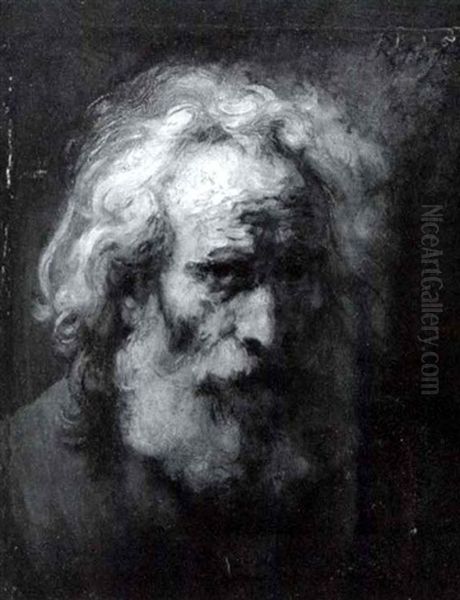 Portrait Of An Elderly Bearded Man Oil Painting by  Rembrandt van Rijn