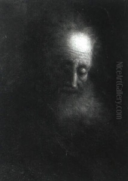 Kopf Eines Alten Mannes Oil Painting by  Rembrandt van Rijn