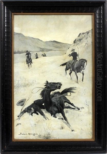 5000 Reward Dead Or Alive Oil Painting by Frederic Remington