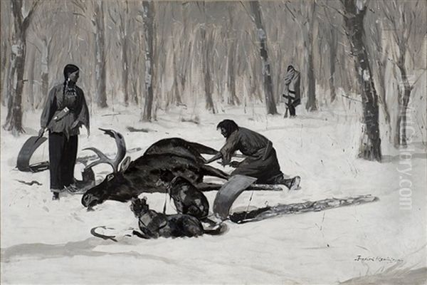 The Passion Of Ah-we-ah Oil Painting by Frederic Remington