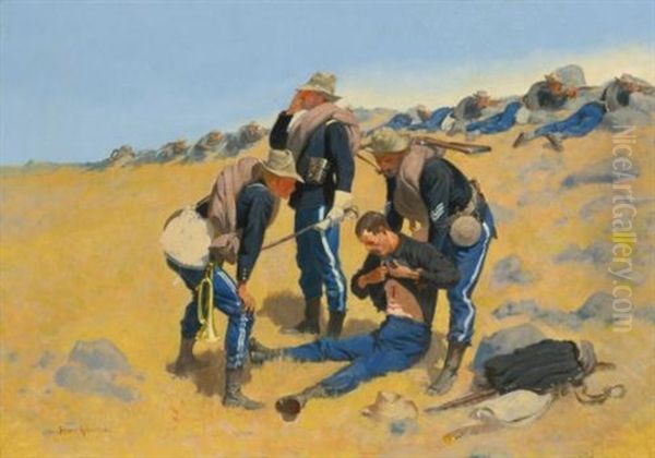 Call The Doctor Oil Painting by Frederic Remington