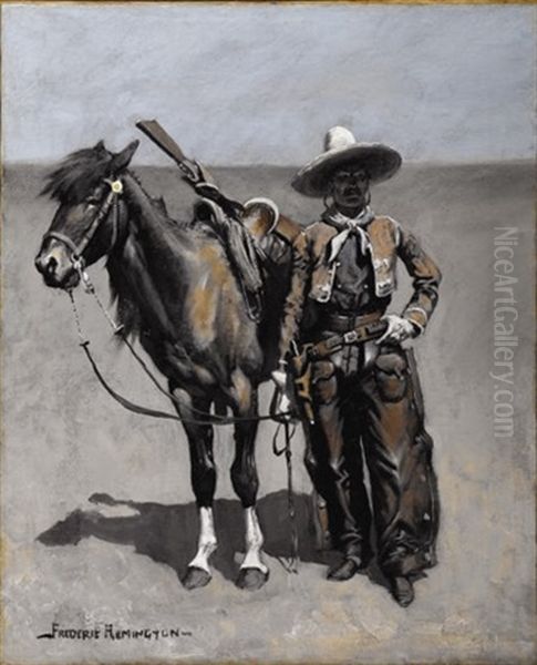 A Mexican Buccaro - In Texas Oil Painting by Frederic Remington