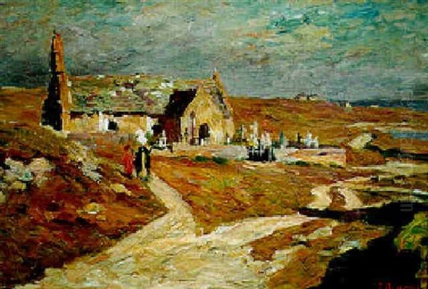 Promenade Sur Le Chemin De La Chapelle Oil Painting by Jean Remond