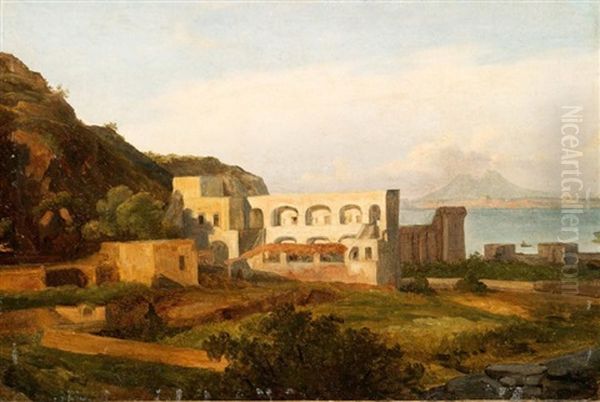 Vue Prise Dans L'ile Ischia, Pres De Naples Oil Painting by Jean Charles Joseph Remond