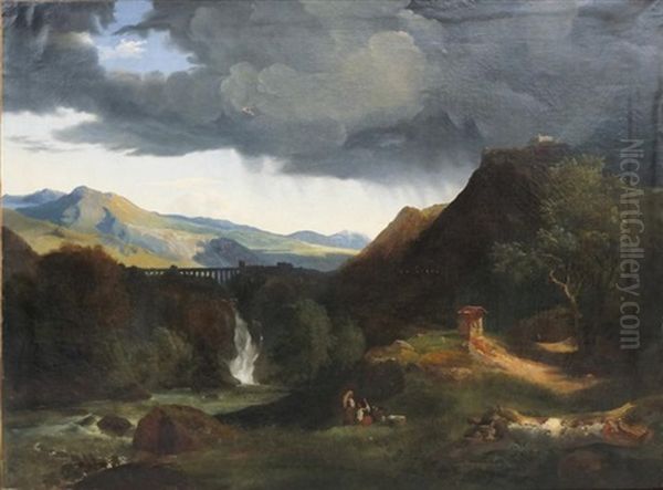 Paysage A L'aqueduc by Jean Charles Joseph Remond