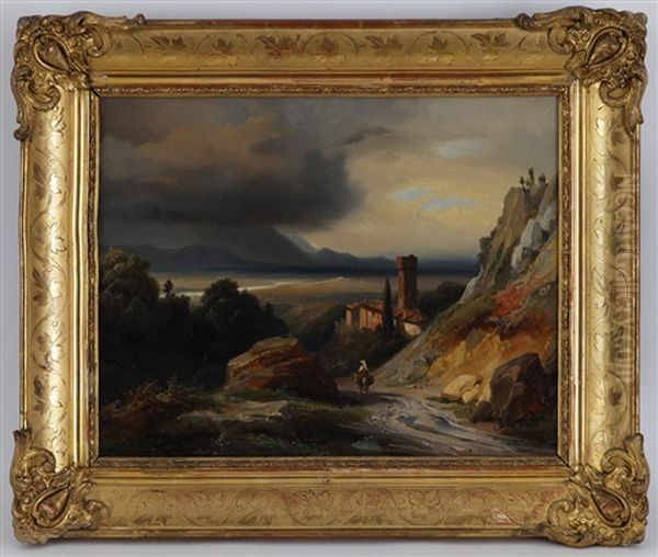 Paysage D'italie Oil Painting by Jean Charles Joseph Remond