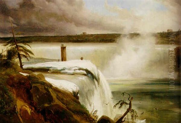 Niagara Falls Oil Painting by Jean Charles Joseph Remond