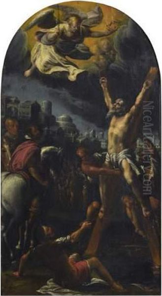 Le Martyre De Saint Andre Oil Painting by Carlo Bononi