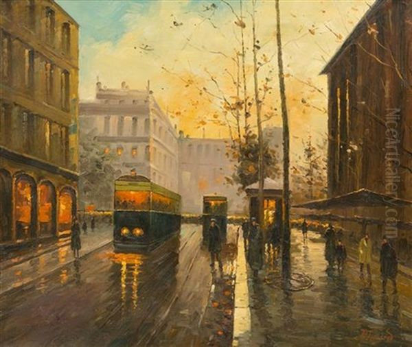 Paris Oil Painting by Paul Renard