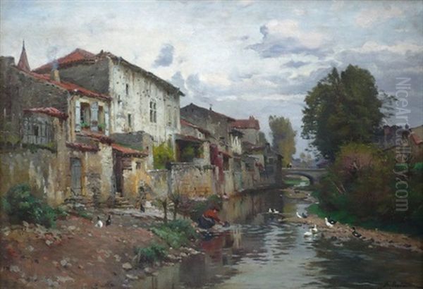 Vezelise Oil Painting by Alfred Renaudin