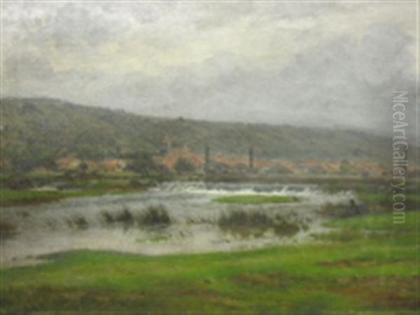 Vue De Pagny-la-blanche-cote Oil Painting by Alfred Renaudin