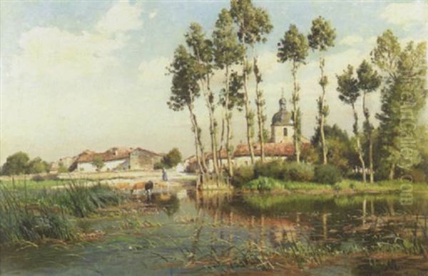 St. Martin Sur Meusse Oil Painting by Alfred Renaudin