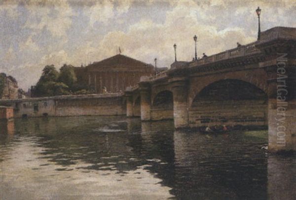 La Chambre Des Deputes Oil Painting by Alfred Renaudin