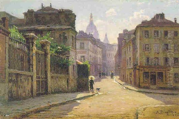 Vue De Montmartre Oil Painting by Alfred Renaudin