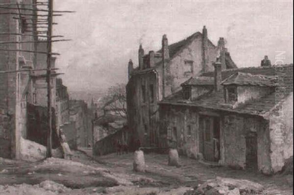 Paris--montmartre--la Maison De Mimi Oil Painting by Alfred Renaudin