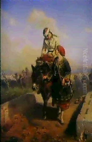 Socorriendo Al Herido Oil Painting by Victor Jacques Renault