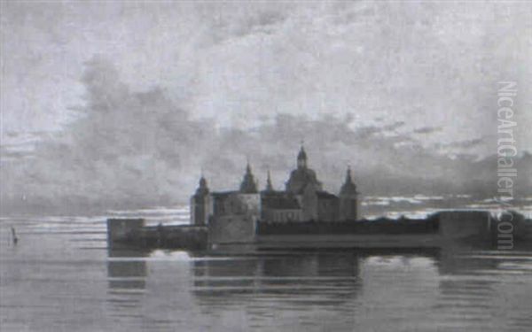 Schlossanlage Bei Dresden Oil Painting by Julien Renevier