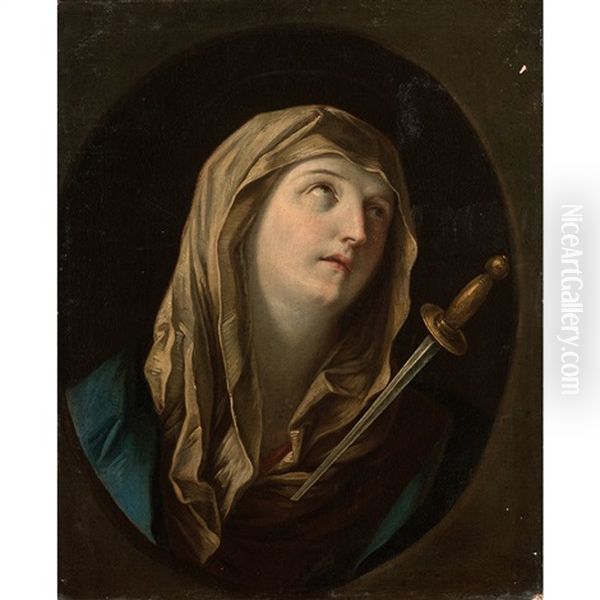 Mater Dolorosa Dans Un Ovale Peint Oil Painting by Guido Reni