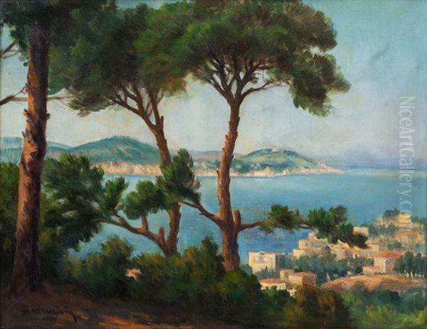 Buyukada'dan Heybeli Oil Painting by Serif Renkgorur