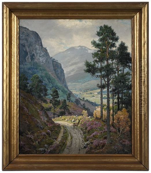 Valley Of Dee Oil Painting by George Melvin Rennie