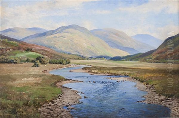 Hill Track Oil Painting by George Melvin Rennie