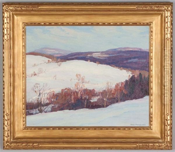 Winter In The Catskills Oil Painting by George A. Renouard