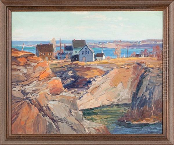 Rockport Scene Oil Painting by George A. Renouard