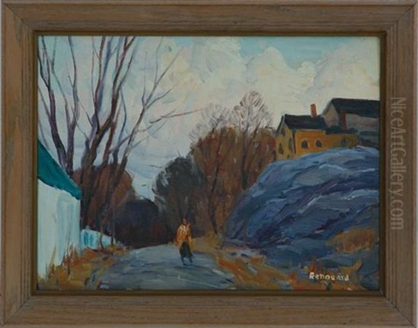 Landscapes (pair) Oil Painting by George A. Renouard