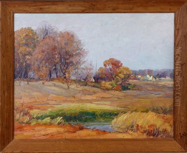 October Scene Oil Painting by George A. Renouard