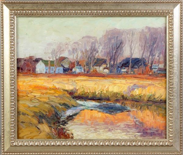 Autumn Landscape Oil Painting by George A. Renouard