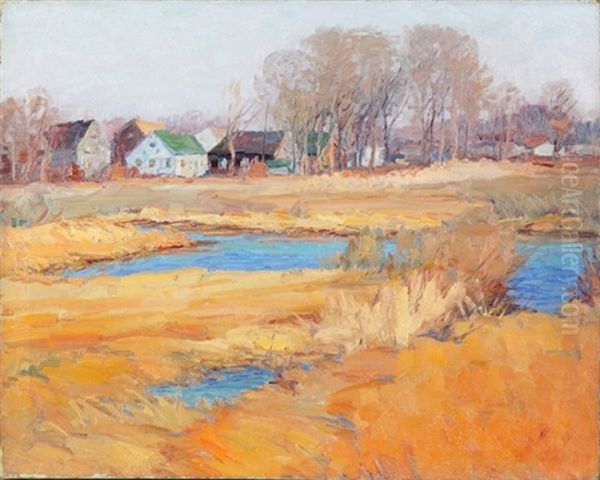 Autumn Lands Oil Painting by George A. Renouard