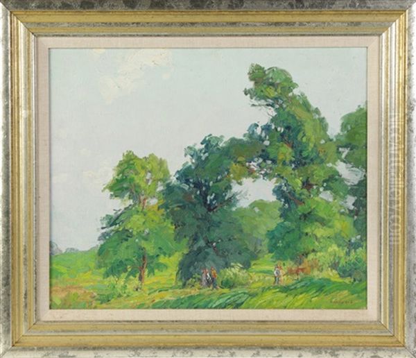 Afternoon Oil Painting by George A. Renouard