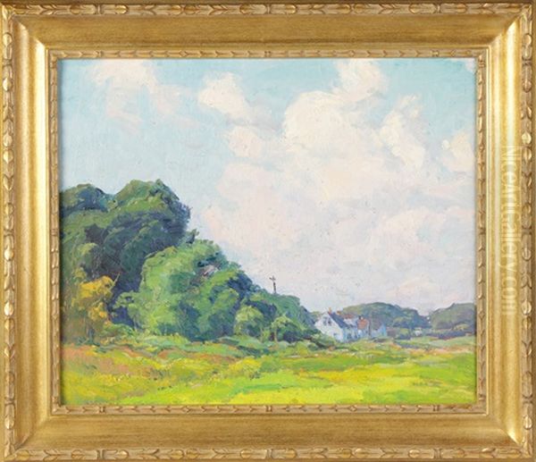 Landscape With House Oil Painting by George A. Renouard