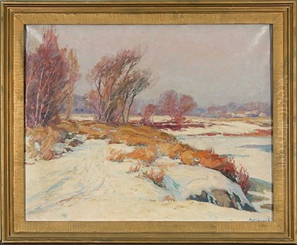 Midwinter Oil Painting by George A. Renouard